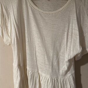 Rebecca Taylor Cream Short Sleeve Top